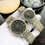 Fake Omega De Ville Stainless Steel Black Watch Lovers watch - Top Quality